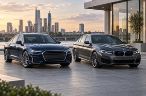 Автомобили класса Audi A6 и BMW 5 серии
