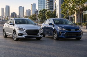 Автомобили класса Hyundai Solaris и Kia Rio