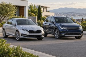 Автомобили класса Skoda Octavia и Volkswagen Tiguan